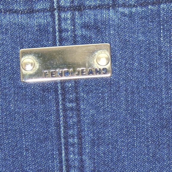 Fendi Diamonte Vintage Blue Denim Long-Sleeve Coat with Fringe - Picture 7 of 16